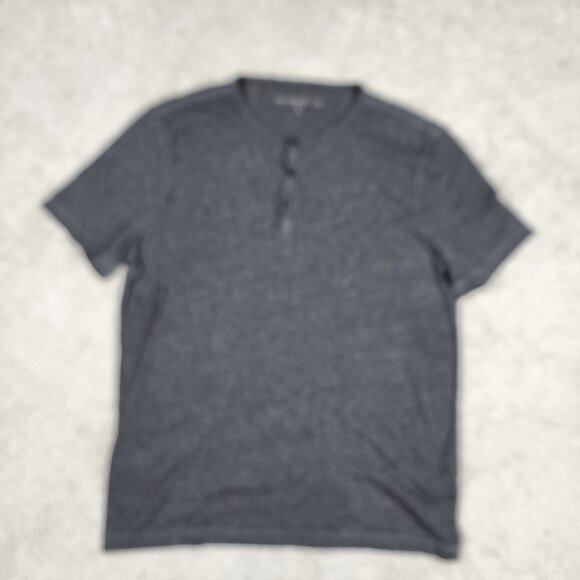 John Varvatos Star Collection Heather Grey Henley Button size Medium M Clean USA - Picture 7 of 7
